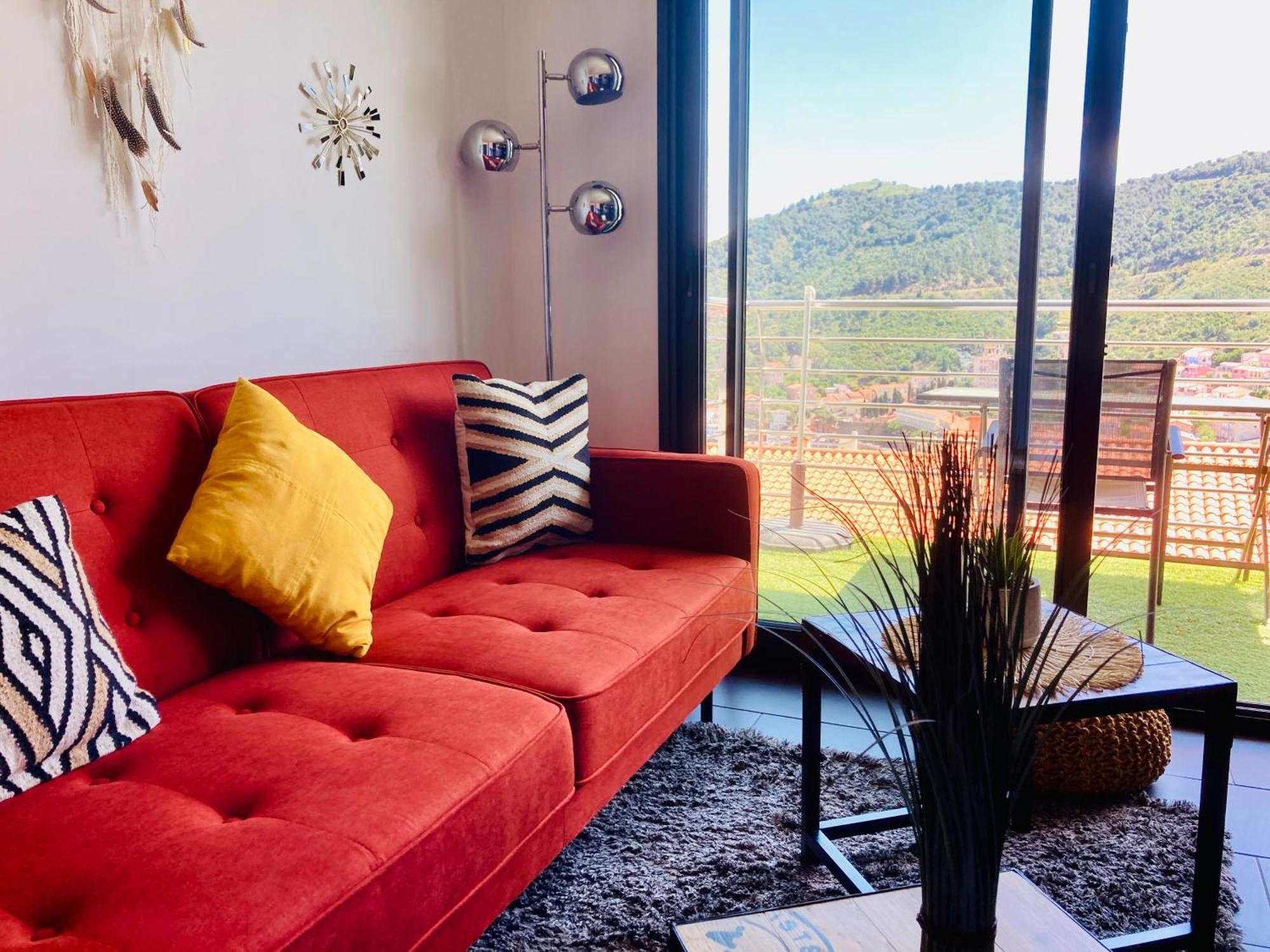 Résidence Costa Vermella, vue mer et montagne au calme Cerbère Extérieur photo